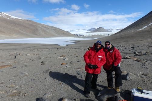 Dr. Adams and myself working in Garwood Valley