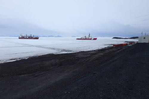 Icebreaker and re-supply ship