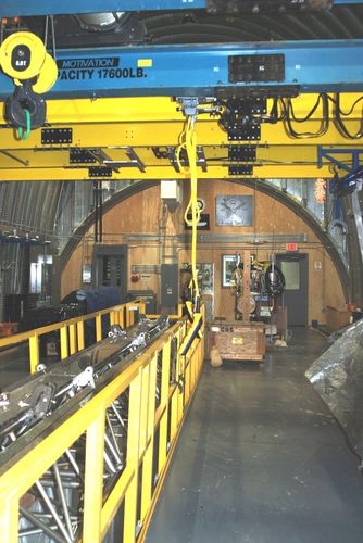 Drilling equipment inside the arch