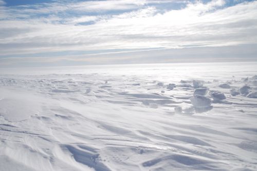 Wind Blown snow near Theresa AWS