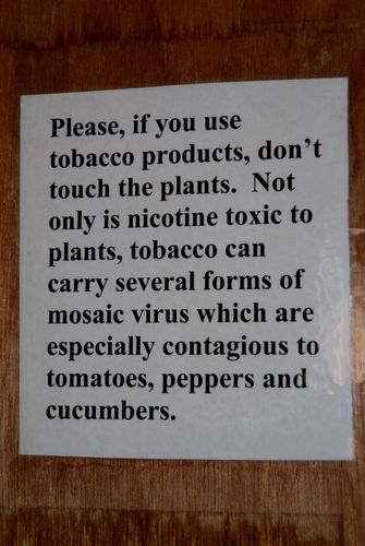 Tobacco warning sign