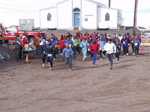 Start of Scott's Hut Race