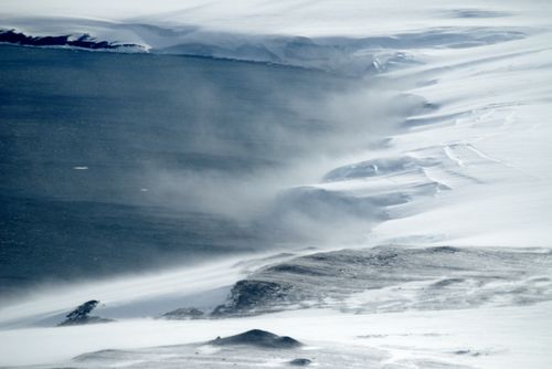 Wind off of glacier