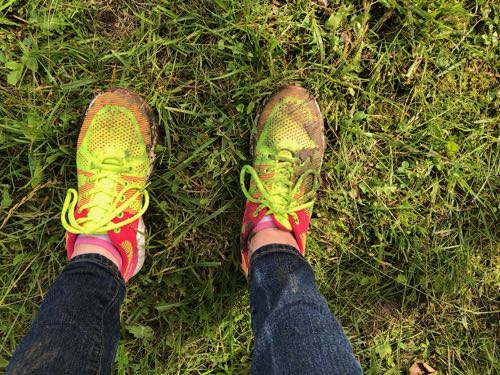 muddy shoes