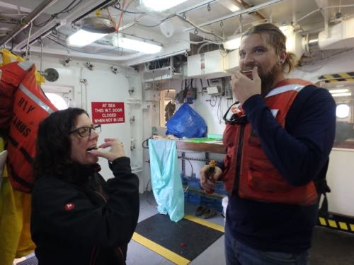 Mary Beth Decker and Benjamin Binder try pteropods