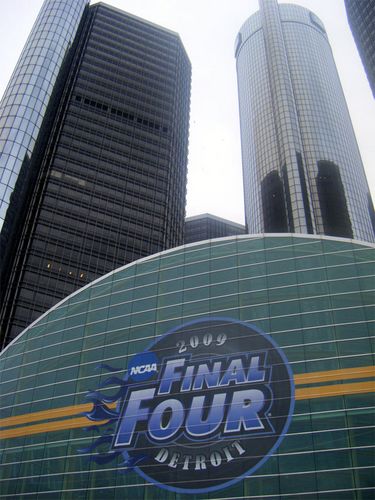 The Renaissance Center Decked Out For the Big Dance