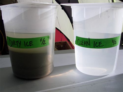 Our Ice Samples After Melting