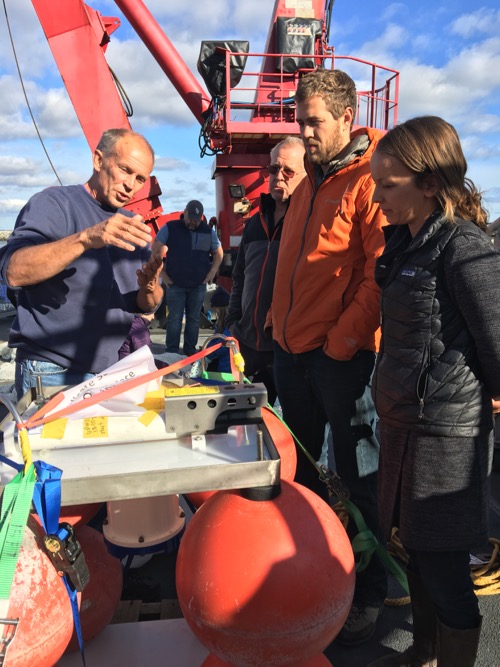 Dr. Steve Okkonen explains the mooring system 