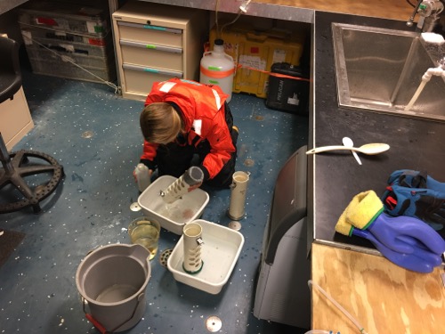 Dr. Kristina Kvile on the R/V Sikuliaq!