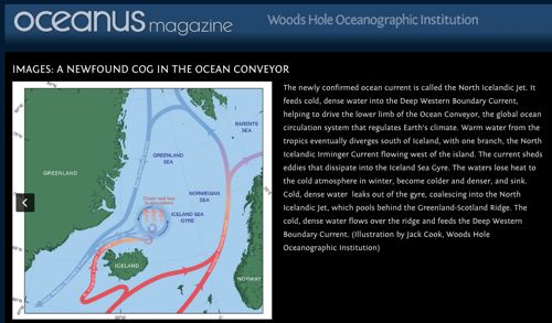 Diagram of a Newfound Cog in the Ocean Conveyor.  Used with permission from the Woods Hole Oceanographic Institution. Lippsett, L. (2012, March 23). A Newfound Cog in the Ocean Conveyor-Scientists confirm existence of a previously unknown current. Oceanus Magazine. Woods Hole Oceanographic Institution. Retrieved February 27, 2016, from http://www.whoi.edu/oceanus/feature/a-newfound-cog-in-the-ocean-conveyor.  Screenshot by Lisa Seff.  February 27, 2016.