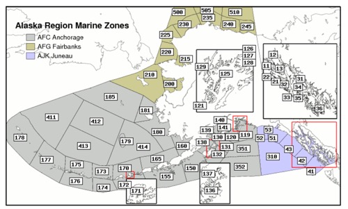 The R/V Sikuliaq is in Marine Zone 240 on the chart for Marine weather forecast! September 6, 2017. Photo by Lisa Seff.