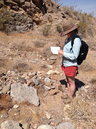 Me, taking some field notes at the Beck Springs formation.