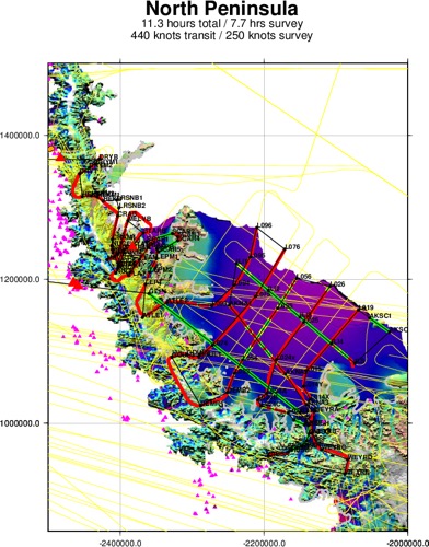 North Peninsula flight lines