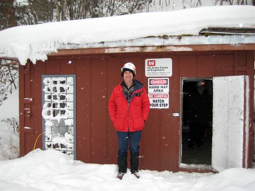 Entrance to the permafrost tunnel