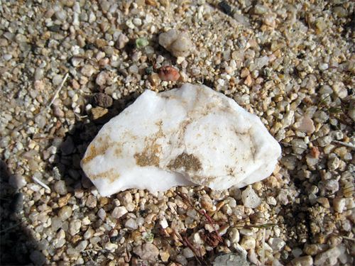 Quartz rock on the desert floor