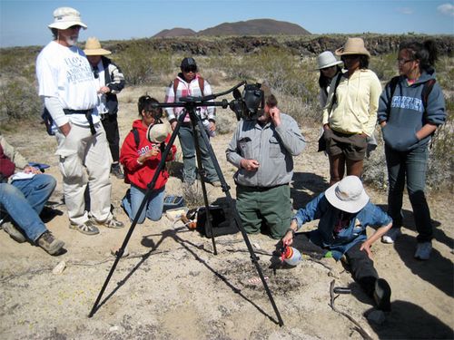 The infrared camera pointing down at some biological crust