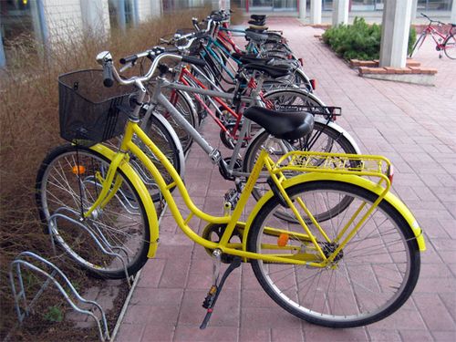 Row of bicycles