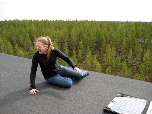 Sarah Billiar on the roof