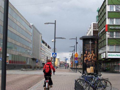 Cycling downtown