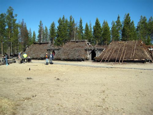 The reconstructed pit houses