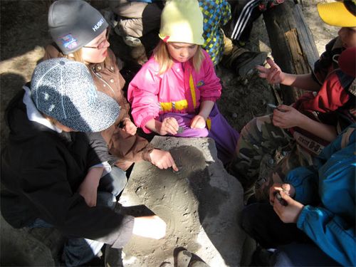 Circle of Finnish school children