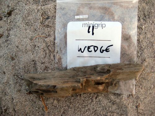 Stone wedge for splitting wood