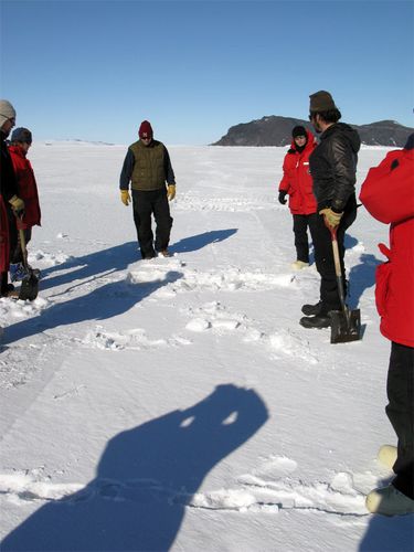 Getting Ready to Clear the Ice Crack