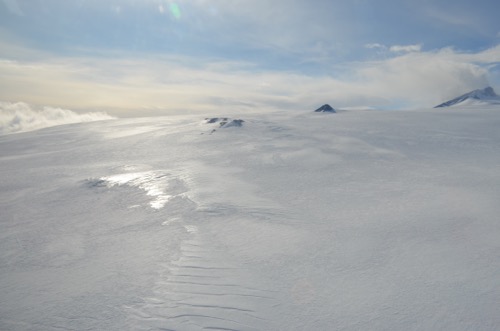 Clouds up Mt. Erebus