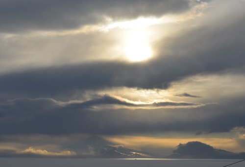 Sun and snow in Antarctica