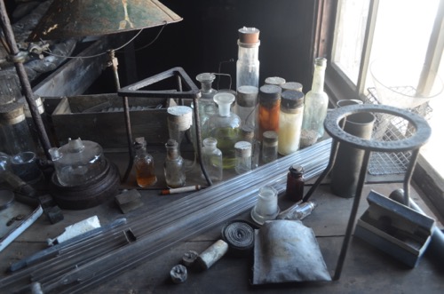 Scientific equipment at Cape Evans