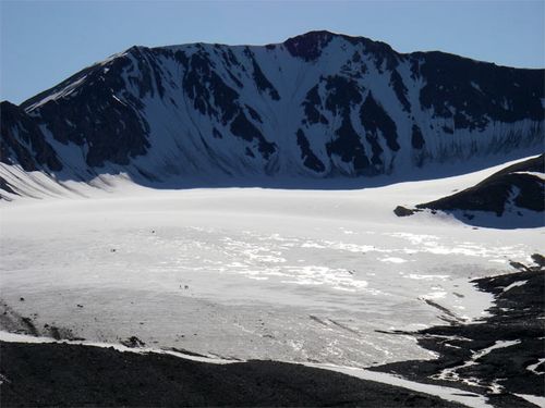 Team on the glacier