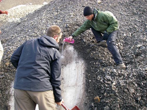 We found an ice core moraine!