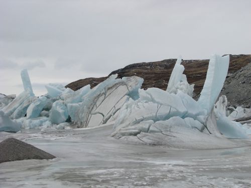 Ice eruption