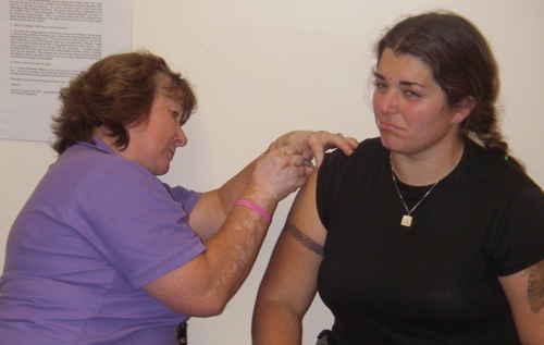 Getting the flu vaccination