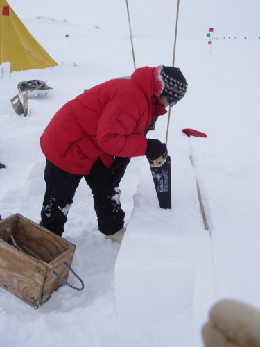 How do you build a wall from snow?