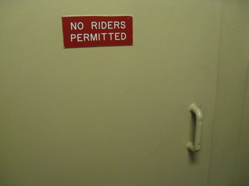 No riders permitted?