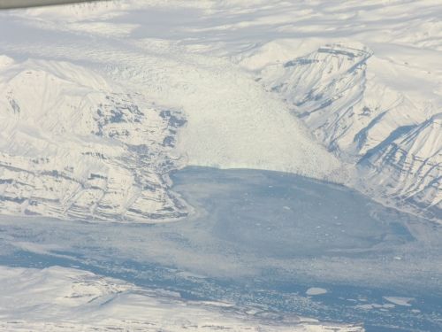 Glacier and icebergs