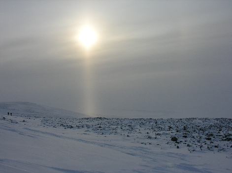 Tundra landscape winter