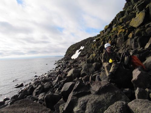 Working on the rocks