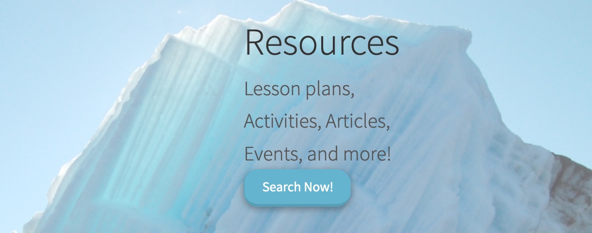 Screen shot of resources page.