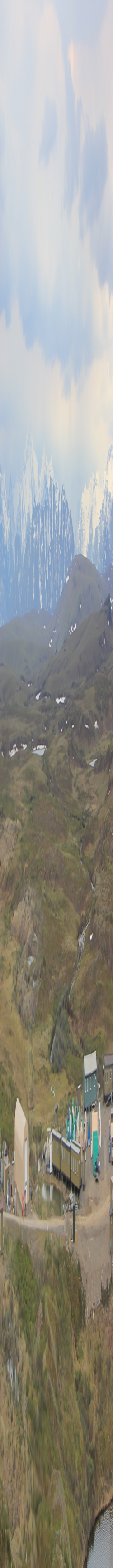 An aerial view of Toollk Field Station with the Brooks Range in the background. Photo by Regina Brinker.