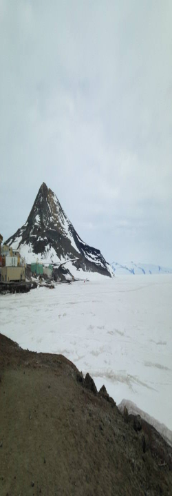 View of McMurdo Station from Hut Point. Photo by Carol Costanza