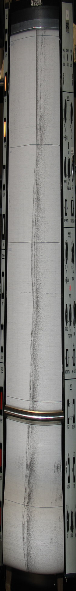 A seismic image of the ocean floor in the Drake Passage