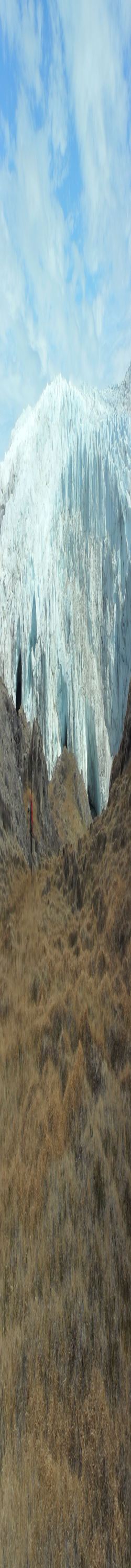 The terminus of a glacier near Kangerlussuaq, Greenland