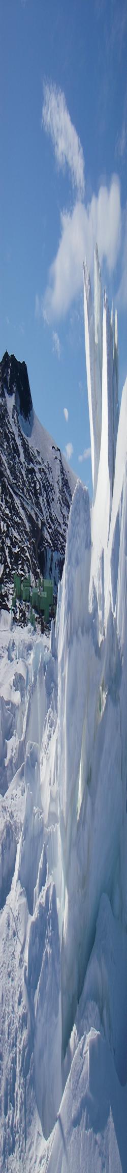 Pressure ridges form ice formations on the Ross Ice Shelf, Antarctica. Photo by Gary Wesche.