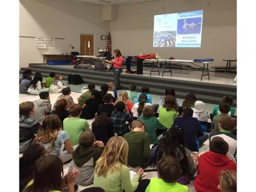 Students listening to the presentation. Photo courtesy of Hilliard Horizon Elementary School. 