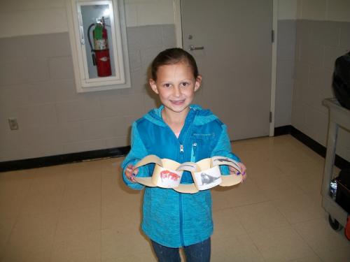 Lakeland student with her food chain.  