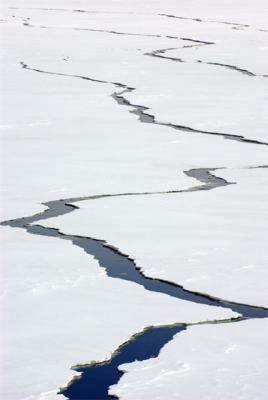 ice cracking in McMurdo Sound