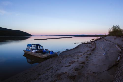 Midnight sun on the Yukon