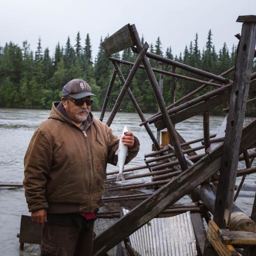 Bernie with fish wheel